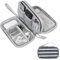 Skycase kabeltasche, kabeltasche organizer, kabeltasche organizer klein für Elektronische Accessoires USB Power bank Ladekabel, reise gadgets,19 x 11 x 5.5 cm,Blauer Streifen