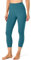 Colorfulkoala Capri Leggings Damen 3/4 mit Taschen Blickdicht Scrunch Bauchweg Yogahose Sportleggins, Grün Blau, L, 44