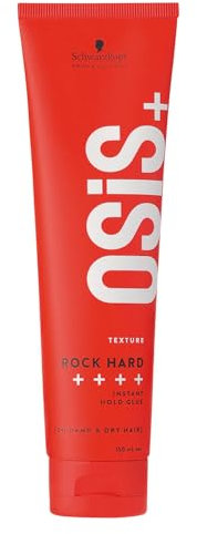 Schwarzkopf Professional OSiS Rock-Hard Hair Glue For Extreme Styles Non Flaky Brushable Stubborn Hair Types Long Lasting Extra Strong Hold 150 ml