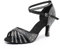 SWDZM Scarpe da Ballo Latino Donna Strass Salsa Bachata Prestazioni Professionale,Zwart,Hakhoogte 7cm,Suède zool,EU 39
