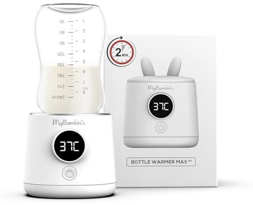 MyBambini's MAX™ Portable Bottle Warmer Baby, Bottle Warmer Baby Travel, Breast Milk Warmer Baby, USB Bottle Warmer, for Car Airplane Compatible with Avent Philips & Dodie