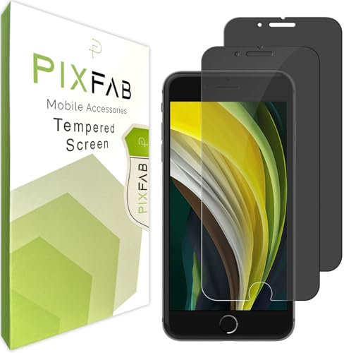 Compatible with iPhone SE 3/2 (2022/2020 Edition) / 7/ 7S /8 - Privacy Tempered Glass Screen Protector, [Anti Spy] Full Screen 9H Hardness, [Durable] [Shatter Proof] Glass - [Pack of 2]