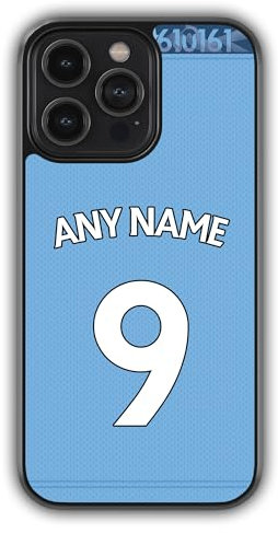 iPhone 11 Compatible Personalised Manchester Football Phone Case, Name & Number Bumper Cover, Anti-Scratch, Anti-Drop, Camera Lens Protection, Sidewall Bumper, ShockProof Drop Protection