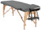 PLUS SANTE Table de Massage Pliante en Bois Aria Noir, Ivoire, Gris, Bleu, Rose, 60 ou 70cm, 2 Plans légère avec Sac de Transport et Accessoires (Gris, Largeur 60 cm)