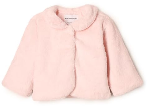 Amazon Essentials x Sofia Grainge Chaqueta Efecto Pelo Bebé Niña, Rosa Claro, 24 Meses