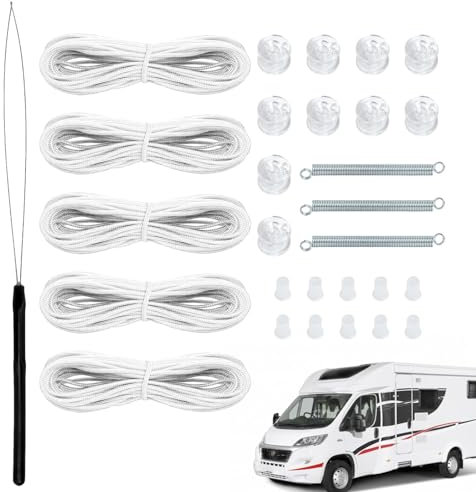 Jalousienschnur-Reparatursatz, Reparaturteile für Fensterjalousien - Reparatursatz für Jalousien und Jalousien - Vorhänge-Zubehör, Fenster-Jalousie-Schnur-Reparatur-Set für Nacht-Plissee-Schatten