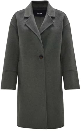 OPUS Damen Mantel | Kurzmantel HATILDE Oversize aus weichem Woll Mix Dark sage, 38