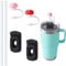 MITCHENIFY Silicone Straw Lid Accessories Set Compatible with YETI 20 oz Travel Mug, Convert Stronghold Cup to Straw Cup, Magnetic Slider Replacement, Including Straws, Spill Stoppers, Straw Covers