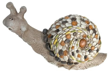 SIGNES GRIMALT Dekofigur Schnecke aus Magnesia-Stein, innen und außen, Terrasse und Garten, Länge 27 cm