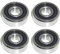 4x Kugellager 6x16x5 mm - 696A 2RS Radial Rillenkugellager Wälzlager rcbay Chromstahl beidseitig gedichtet für 6mm Welle