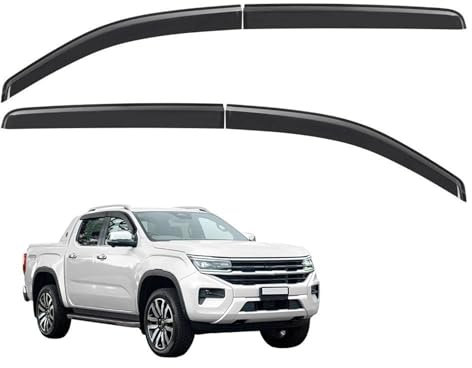 EKEGUY Vordere Windabweiser Fenster Visor Vent Shades Sonne Regen Schutz Deflektor Für VW Für Amarok 2023 2024 Doppel Kabine Zubehör Windabweiser
