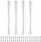 PATIKIL 12x1.2 Inch Piano Hinge,4 Pcs 304 Stainless Steel Continuous Hinge with Holes for Piano Gate Door Wooden Storage Box Cabinet Boat,Silver