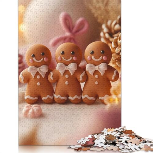 'Gingerbread Men Jigsaw Puzzles Rectangular Paper Board Best Puzzles for Kids Age 12 Years Up 1000pcs (75x50cm)