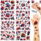 Tattoo Kinder, 8 Blätter Temporäre Tattoo Set Kinder Tattoos für SpiderMan, Wasserdichte Kindertattoos, Hautfreundliche Temporäre Kindertattoos für Kindergeburtstag Party Mitgebsel