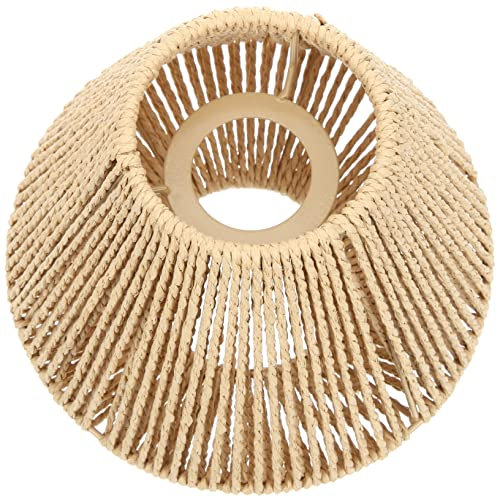 SHINEOFI Gewebter Lampenschirm Im Vintage-stil Rustikale Abdeckung Für Stehlampe Handgewebter Schirm Für Zuhause Innenbereich Esszimmer Mit Sanfter Beleuchtung Und Warmer Atmosphäre