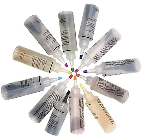 KONTONTY Juego de 12 Pigmentos para Teñir Tie-Dye de Algodón y Lino para Manualidades Seguro para Niños para Ropa y Accesorios Tinte Frío