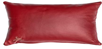 Centaur - Deko Lederkissen 50 x 30 cm für Sofa oder Schlafzimmer weinrot - Echt Leder Kissen Echtleder Sofakissen Lederoptik