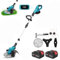 Debroussailleuse Electrique sans Fil pour Makita 18V, 9 Pouces Débroussailleuse à Gazon Pliable avec 4 Types de Lames, réglable à 90°, Debrouissalleuses Batterie pour Jardin Élagage (2* Batterie)