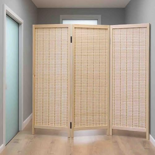 ZAQYCM Paravent Interieur Paravent De Séparation Basse en Bois 60 80 100 120 150 170 180 200 CM De Haut, Cloisons Temporaires Pliantes Réglables Extra Longues 3 4 5 6 8 Panneaux(5 Panel,H 60cm/2ft)