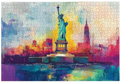Puzzle 5000 Teile für Erwachsene und Kinder, 156.5 x 105.5 cm New York Puzzle 5000 Teile Erwachsene, Klassische Holzpuzzle Landschaft für Zimmer Deko Wohnzimmer, Geschenke für Frauen und Männer, -7302