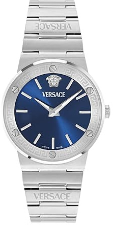 Versace Herren Analog Quarz Armbanduhr Greca Logo Aereo Swiss Made