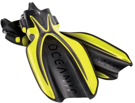 OCEANIC Manta Ray Open Heel Tauchen Flossen, gelb / schwarz