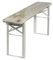 MaximaVida klappbare Picknickbank, Bierbank, Scandinavian Whitewash, 120 x 25 cm FSC Gütezeichen