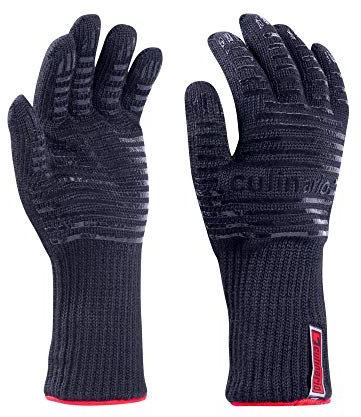 culinario Profi Grillhandschuhe/Backhandschuhe, Topflappen, extrem hitzebeständig, mit extra langem 11 cm Bund