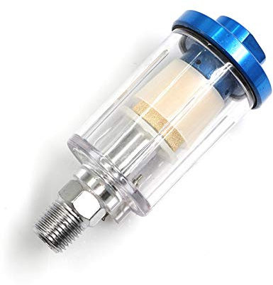 Air Compressor Water Filter with Drain Valve for Air Tool and Spray Gun, 1/4 NPT