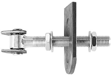 SOTECH 2 x Torangel verstellbar M20 x 190 mm mit Anschweißlaschen Torbeschlag Stahl-Torband Stahltor-Scharnier