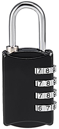 sourcing map Candado de combinación de 4 dígitos, 4mm candado de bloqueo de aleación de zinc