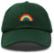 DALIX Regenbogen-Baseballkappe für Damen, süße Mütze, weiche Baumwollkappen, Dunkelgrün, Einheitsgröße