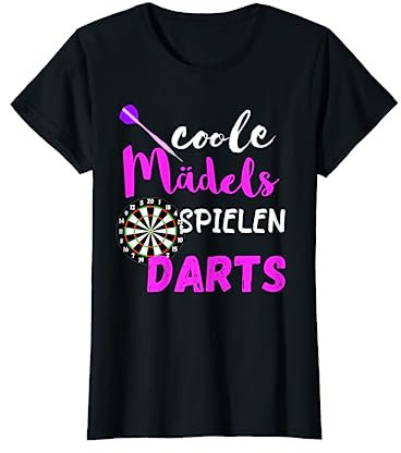 Dartspielerin Coole Mädels Spielen Brett Spiel Darts Spieler T-Shirt