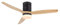 CREATE / WINDCALM/Ventilador de techo ABS con luz negro aspas efecto madera clara y mando / 40W, Silencioso, Ø132 cm, 6 velocidades, 3 temperaturas de luz, temporizador, función verano-invierno