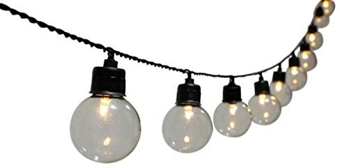 Dehner Solar-Lichterkette Ronda, warmweiß, Länge 380 cm, Leuchtdauer bis 6 Std, schwarz