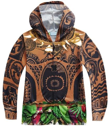Lito Angels Kostüm Kapuzenjacke Zipper Hoodie Reißverschluss Jacke für Kinder Jungen, Karneval Halloween Party Verkleidung, Größe 5-6 Jahre 116