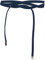 FISH IN THE SEA - Super Slim 1cm schmaler Obi Gürtel - Dunkelblau - Navy- Wickelgürtel - Taillengürtel - Bindegürtel - Echtleder - Damen - Halsband - Lederkette - Länge 245cm/ Breite 1 cm