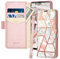 Fingic Samsung A21S Phone Case, Wallet Marble with 2 Card Holder Magnetic Closure TPU Rugged Bumper Kickstand PU Leather Flip Cover for Samsung Galaxy A21S, 6.5 Rose Gold