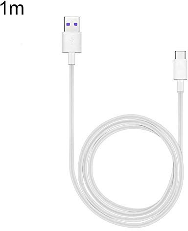 NXACETN Cable De Charge Rapide 5A Cable De Donn¨¦es De Type C pour T¨¦l¨¦phone Portable Compatible avec Huawei Mate10 P20 Blanc 1 M