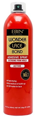 EBIN NEW YORK - Wonder Lace Bond Adhesivo Fijador Active - Pegamento Invisible Para Pelucas - 420ml - Fijación De Alto Rendimiento Para Estilos Activos Y Resistentes