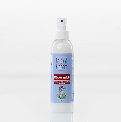 Relax Mückenmilch für Hunde 250 ml Zecken- und Insektenschutz - zu 100% natürlich - GVO-frei - ohne ERD- und Palmöl