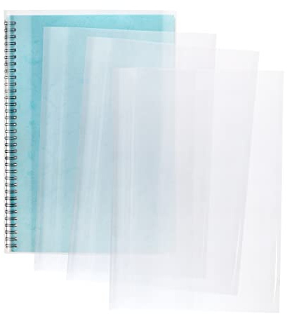 ONLYKXY 10pcs Clear Exercise Book Covers for Home Office Books Waterproof Plastic Sleeves (A4)