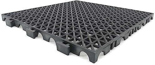 Loseta Reforzada PVC Gris Oscuro (33x33x2cm) - Suelos de garajes, lavaderos de coches, almacenes. Zonas de trabajo y alto tránsito