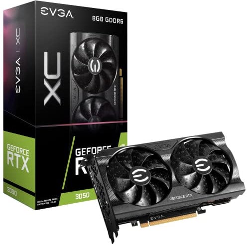 EVGA GeForce RTX 3050 XC GAMING, 08G-P5-3553-KR, 8GB GDDR6, DualFan, Metal Backplate