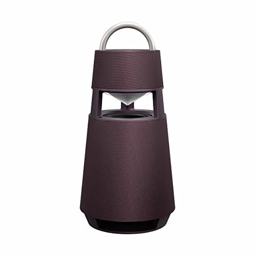 LG Electronics XBOOM 360 DRP4, tragbarer Bluetooth-Lautsprecher (120 Watt, 360 Grad Sound, Beleuchtung), Burgundrot [Modelljahr 2021]
