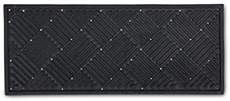 Gummimatte außenbereich Türvorleger 25x60 cm - Dynamic Outdoor Türmatte Gummi Fußmatte außen rutschfest und robust - Fußabtreter aussen - Höhe: 9mm