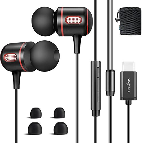 Cuffie Con Filo USB-C, Auricolari Type C In-Ear Cuffiette Auricolare Con Microfono e Controllo Volume Compatibile con Samsung Galaxy S21 Ultra S20 S20 FE, Google, Xiaomi, Huawei, oppo, Redmi