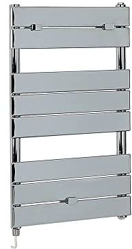 Milano Lustro 400W Chrome Flat Panel Electric Heated Towel Rail - 840mm x 450mm