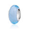 Nbsameng Breloque en Verre de Murano, Coupe Polygonale Charms pour Bracelets et Chaînes pour Femme, Charm en Argent à 925, Breloques Compatibles Pandora, Gnoce et Trollbeads,Bleu glacier