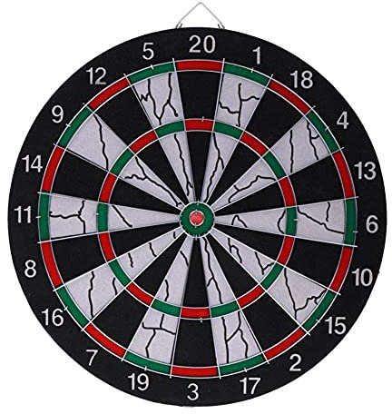 MIlAodE Dartscheibe – doppelseitige Dartscheibe mit 6 Messing-Dart-Set Fitnessgeräten, für Indoor-Outdoor-Spaß für Erwachsene